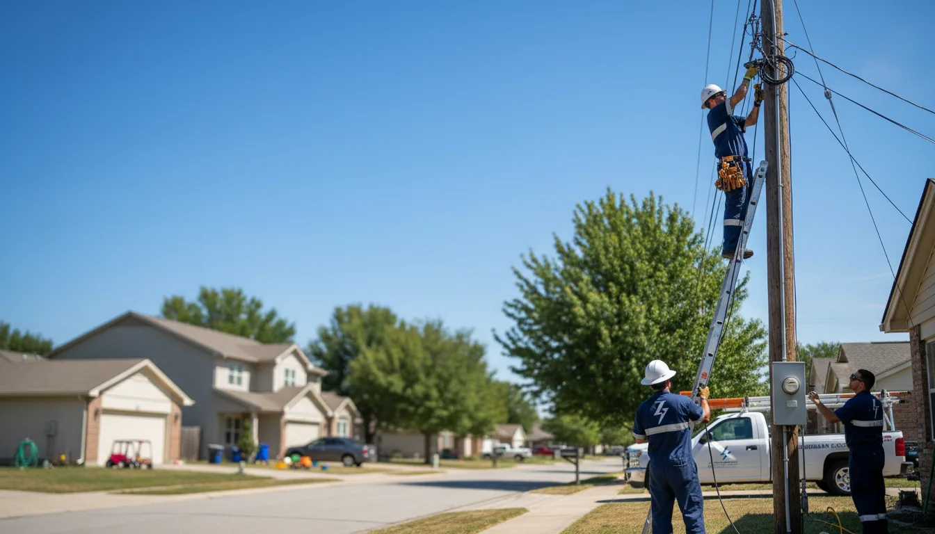 Residential electrician providing installation services in Cortland, IL